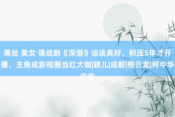 黑丝 美女 谍战剧《深潜》运谈真好，积压5年才开播，主角成影视圈当红大咖|颖儿|成毅|柳云龙|何中华