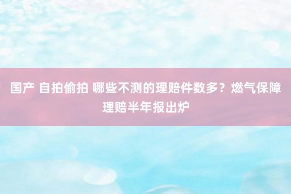 国产 自拍偷拍 哪些不测的理赔件数多？燃气保障理赔半年报出炉