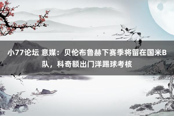 小77论坛 意媒：贝伦布鲁赫下赛季将留在国米B队，科奇额出门洋踢球考核